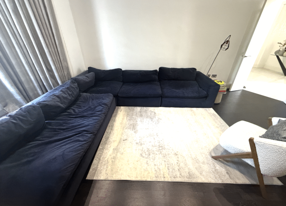 Made.com Blue Samona Corner Sofa